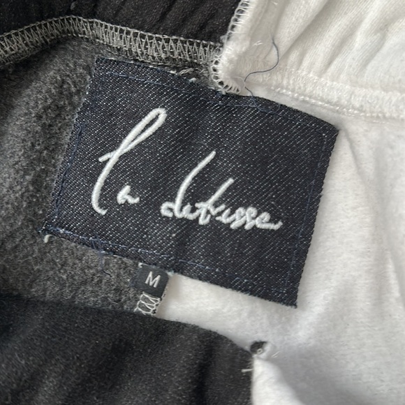 LA DETRESSE The Lovers black and white color block sweat pants jogger M NWT - Picture 9 of 10